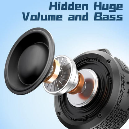 PEYOU IPX7 Speaker Bluetooth 360° Stereo Surround Sound Rich Bass Suitable for Outdoor/Beach/Travel/Pool. All Bluetooth Devices Available