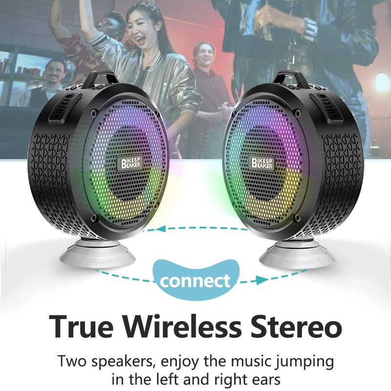 PEYOU IPX7 Speaker Bluetooth 360° Stereo Surround Sound Rich Bass Suitable for Outdoor/Beach/Travel/Pool. All Bluetooth Devices Available