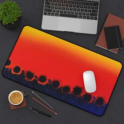 Vibrant Sunset & Sunflower Desk Pad – Elevate Your Workspace!** | Desk Pad, Gaming Pad, Office Desk Mat, Mouse Pad