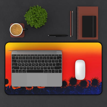 Vibrant Sunset & Sunflower Desk Pad – Elevate Your Workspace!** | Desk Pad, Gaming Pad, Office Desk Mat, Mouse Pad