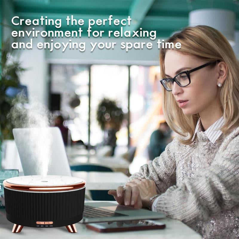 Ultrasonic Aromatherapy Diffuser, 500Ml Capacity Flavored Air Diffuser, 7 Colors Changing Air Desktop Humidifier, Essential Oils Diffuser