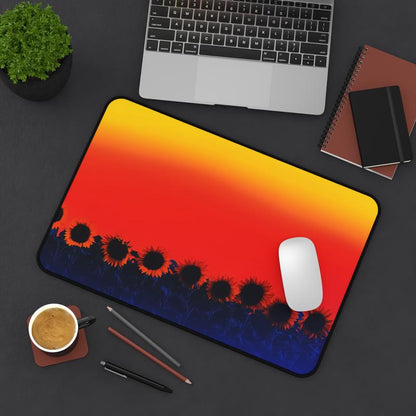 Vibrant Sunset & Sunflower Desk Pad – Elevate Your Workspace!** | Desk Pad, Gaming Pad, Office Desk Mat, Mouse Pad