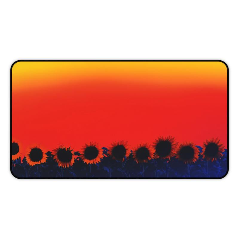 Vibrant Sunset & Sunflower Desk Pad – Elevate Your Workspace!** | Desk Pad, Gaming Pad, Office Desk Mat, Mouse Pad