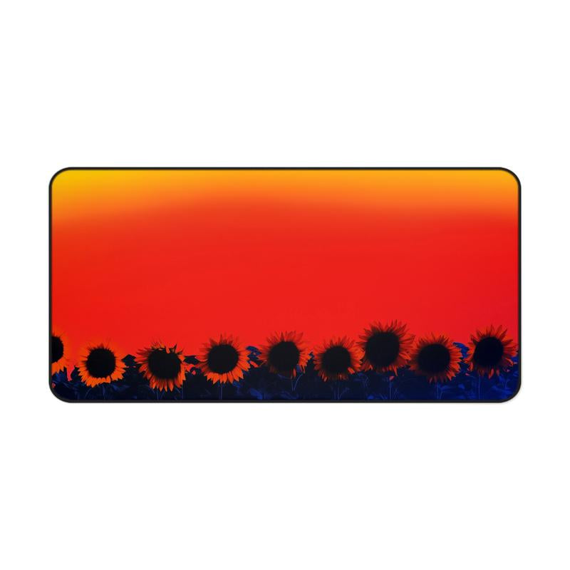 Vibrant Sunset & Sunflower Desk Pad – Elevate Your Workspace!** | Desk Pad, Gaming Pad, Office Desk Mat, Mouse Pad