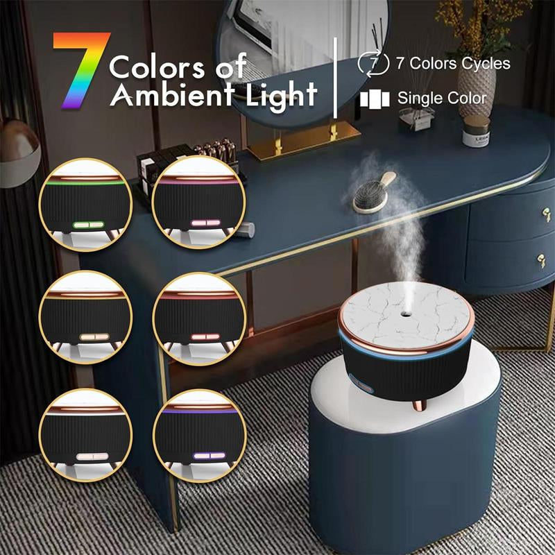 Ultrasonic Aromatherapy Diffuser, 500Ml Capacity Flavored Air Diffuser, 7 Colors Changing Air Desktop Humidifier, Essential Oils Diffuser