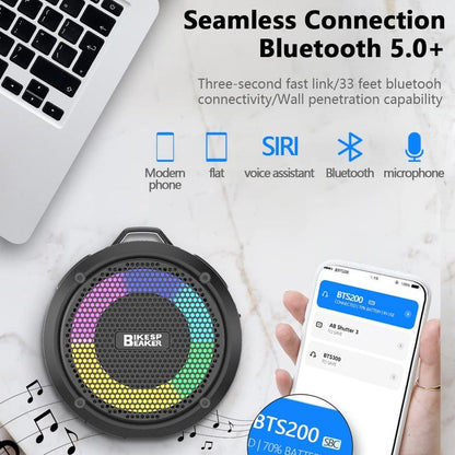 PEYOU IPX7 Speaker Bluetooth 360° Stereo Surround Sound Rich Bass Suitable for Outdoor/Beach/Travel/Pool. All Bluetooth Devices Available